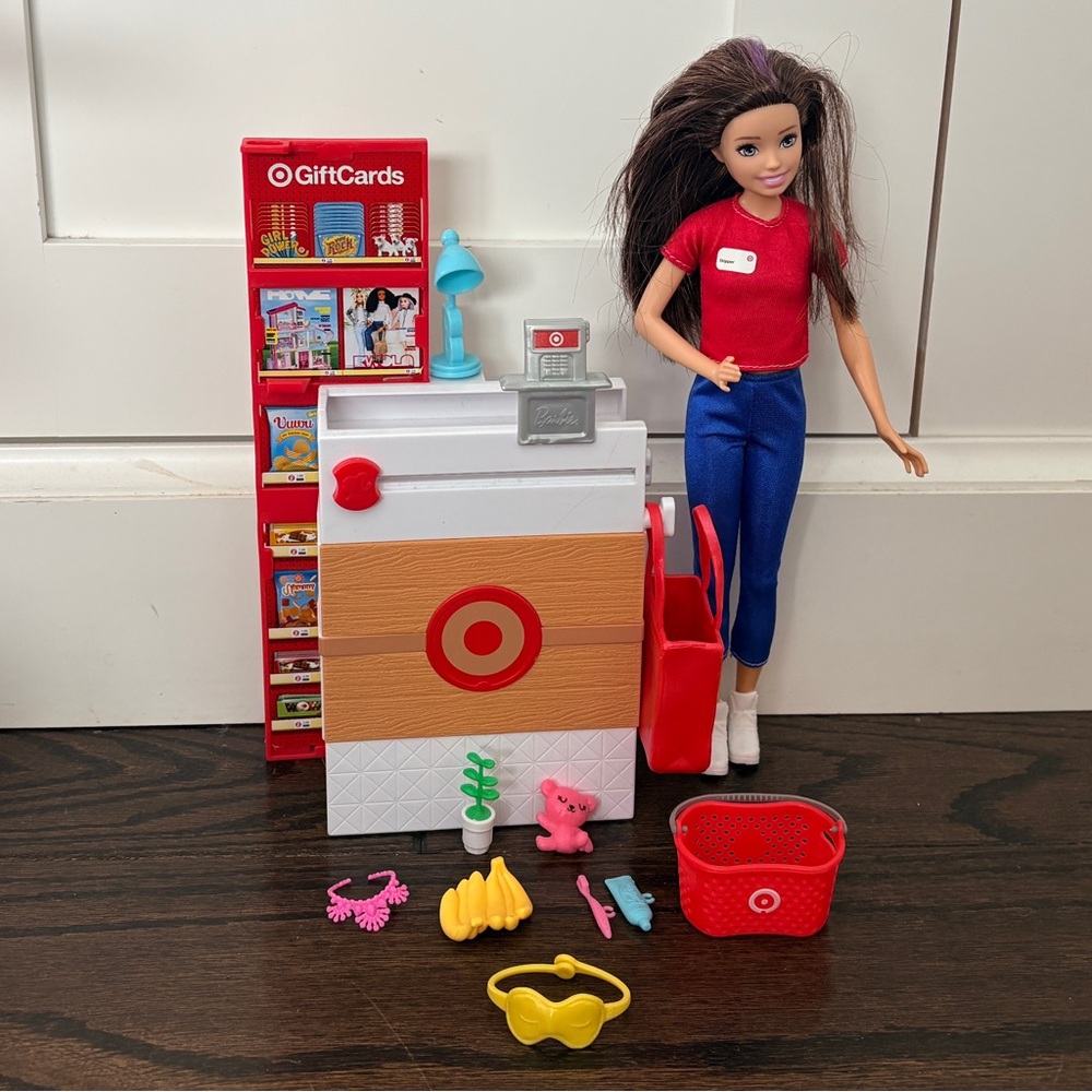 Target Barbie Doll Playset with Red and Blue Outfit